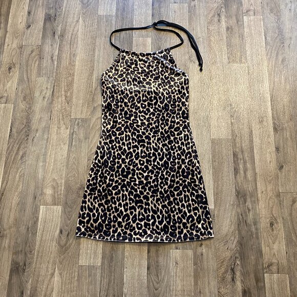 Wild Fable Cheetah Print Halter Mini Dress Size XS - Picture 1 of 6